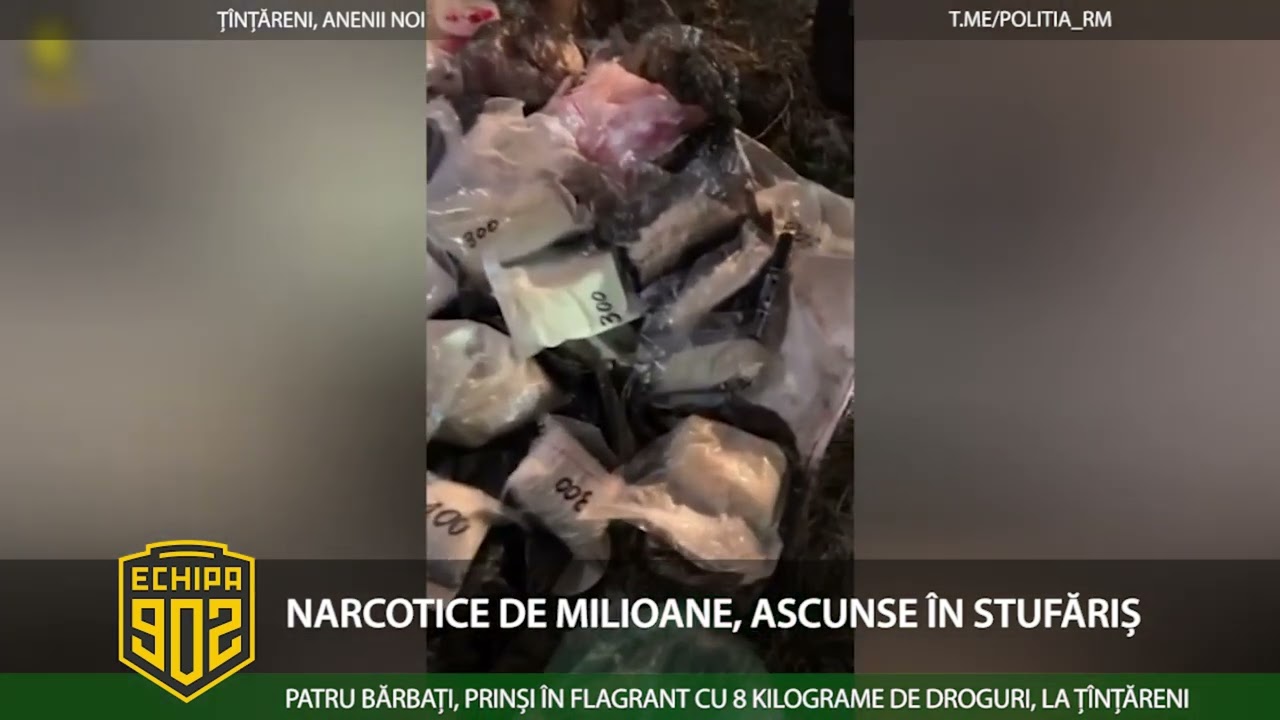 902 NARCOTICE DE MILIOANE, ASCUNSE ÎN STUFĂRIȘ