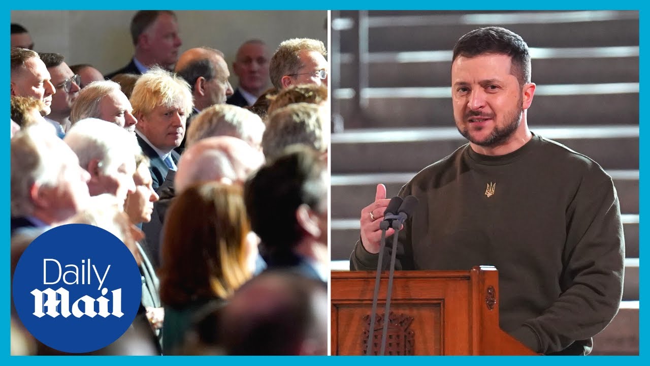 Ukraine's Zelensky met with rapturous applause from PM and MPs in Westminster Hall