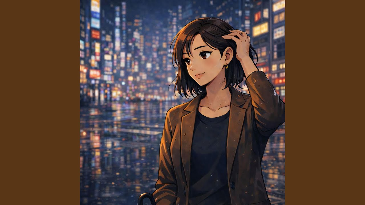 Neon Rain Reflection
