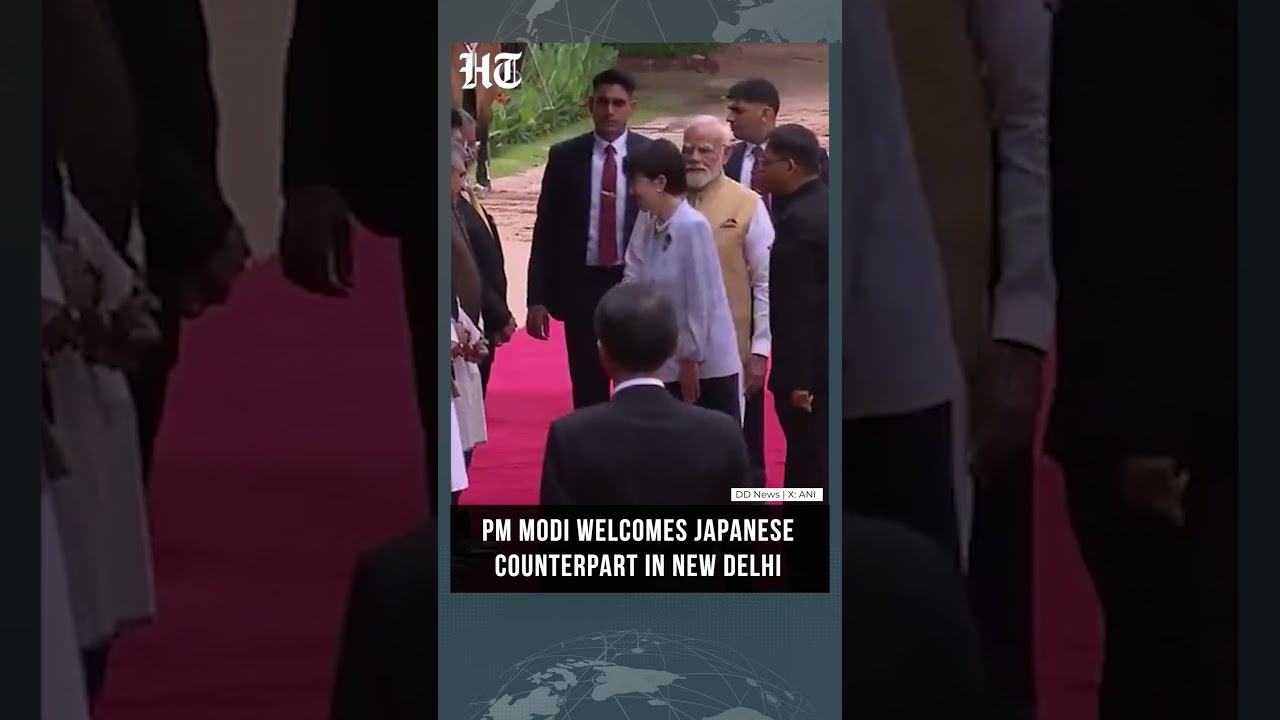 PM Modi Welcomes Japanese PM Sanae Takaichi with Ceremonial Reception in New Delhi | #shorts