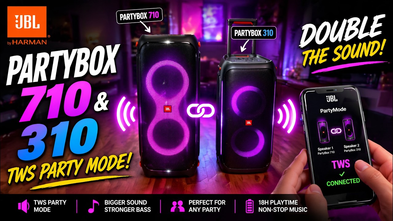JBL Partybox 710 & 310 TWS Party Mode