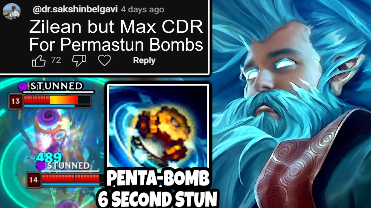 MAX CDR 5 BOMB 6 SECOND STUN Zilean Technology | Heimerdinger Jungle, Caitlyn Mid, Thresh top