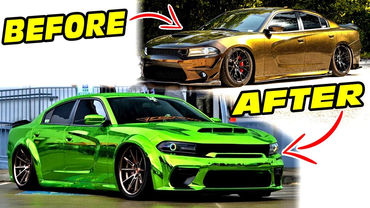 УДИВИТЕЛЬНОЕ ПРЕОБРАЖЕНИЕ 🤩 Установка хромированной пленки Hexis Green на Dodge Charger BADSCAT