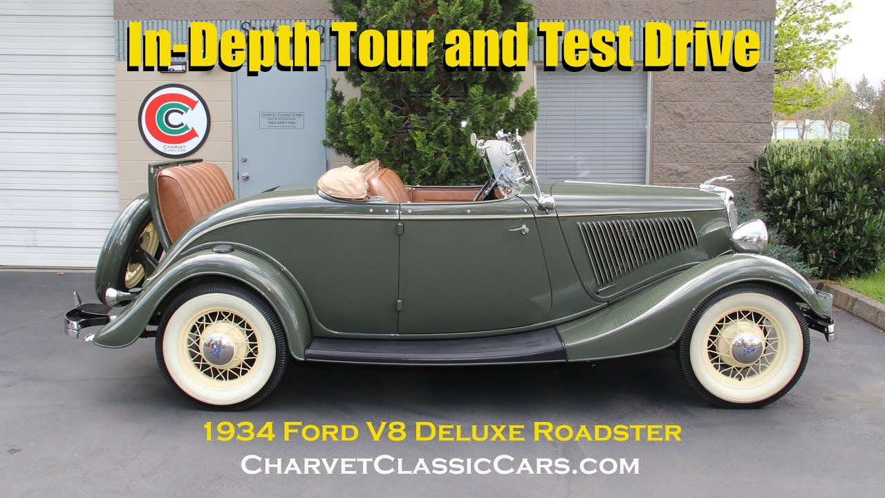 1934 Ford V8 Deluxe Roadster Tour & Test Drive - Charvet Classic Cars