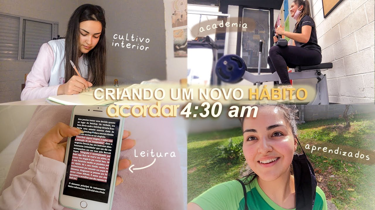 acordando ás 04:30 por UMA SEMANA l criando novos hábitos