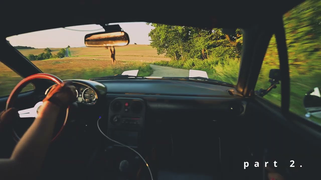 Sunset backroads pt.2 | Passenger POV  (RAW sound) \\ 4k Cinematic
