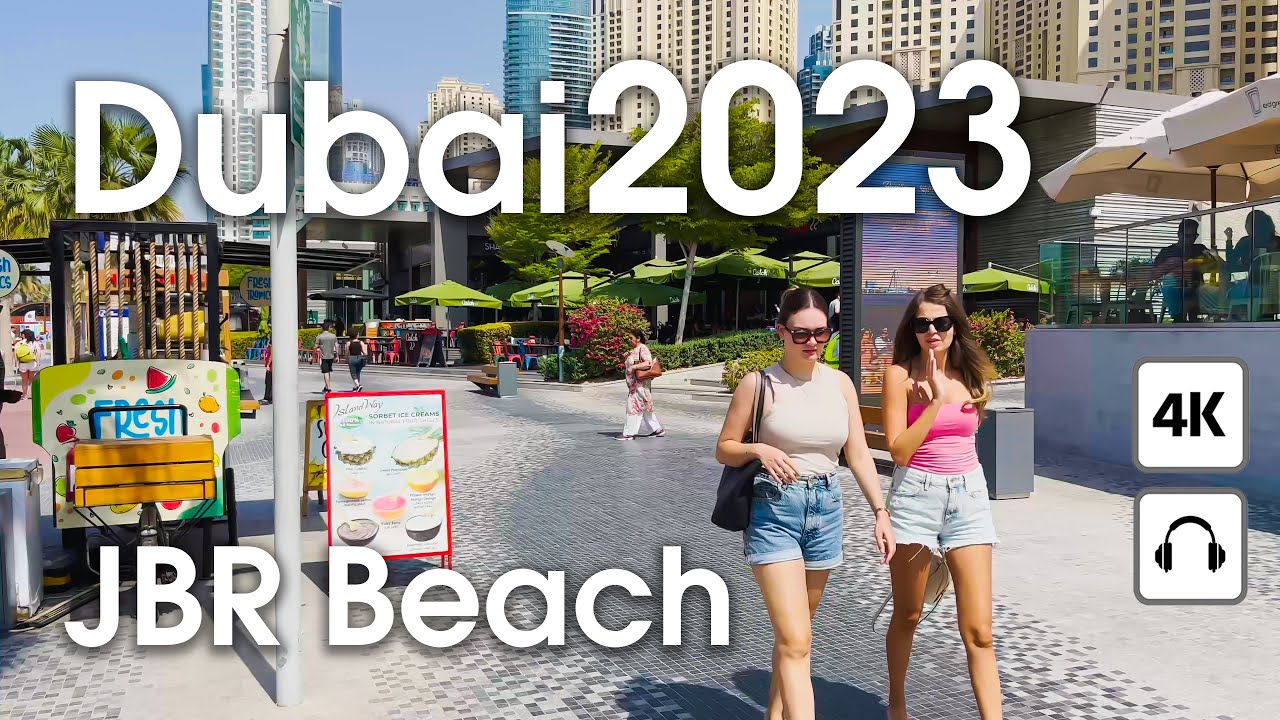 Dubai 🇦🇪 JBR Beach [ 4K ] Jumeirah Beach Residence, Walking tour