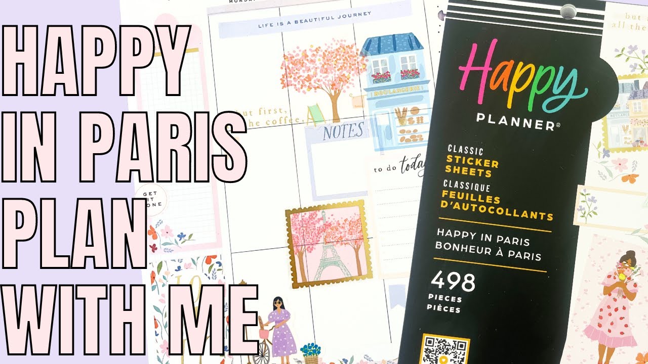 Happy In Paris Plan With Me | Classic Happy Planner Spread | Decorative Planning