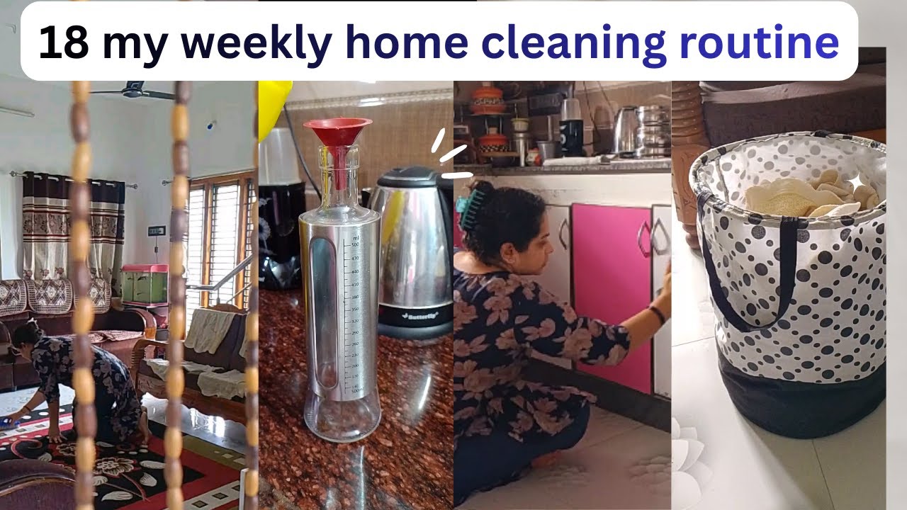 My weekly home and kitchen cleaning routine | weekly cleaning vlog | #veenaramesh_tamil