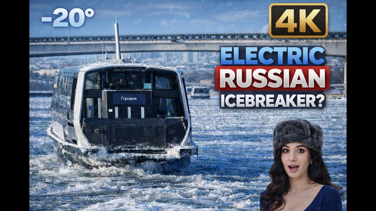Russia’s Electric Boat BREAKS ICE in a Snow Storm 🇷🇺⚡❄️ | 4K Moscow Tour