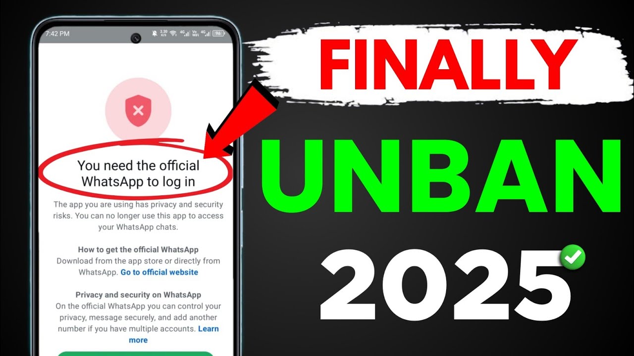 How to Fix You need the official Whatsapp to log in Problem New 2025 || WhatsApp Login Problem 2025
