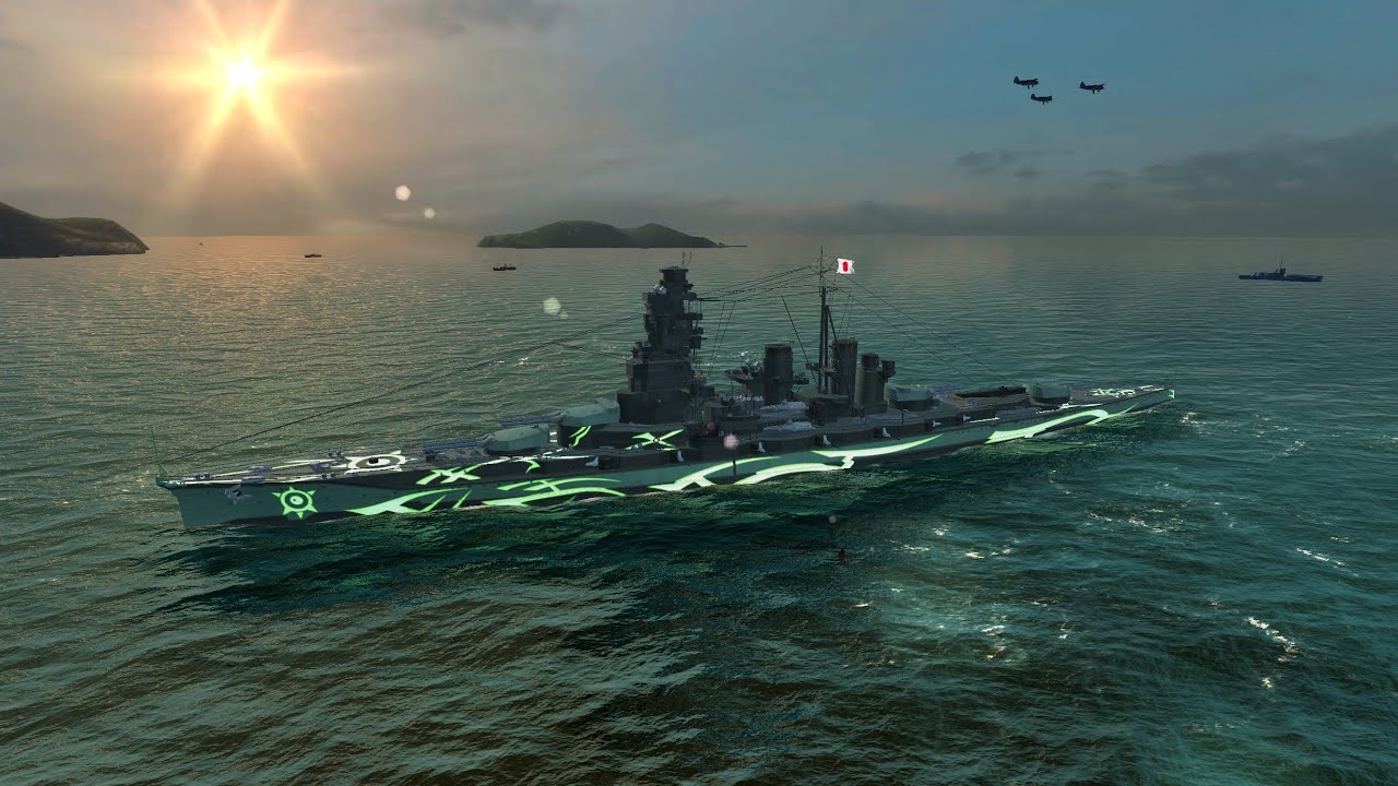 ARP Kirishima Tier 5 🇯🇵 premium battleship gameplays - World of Warships Blitz