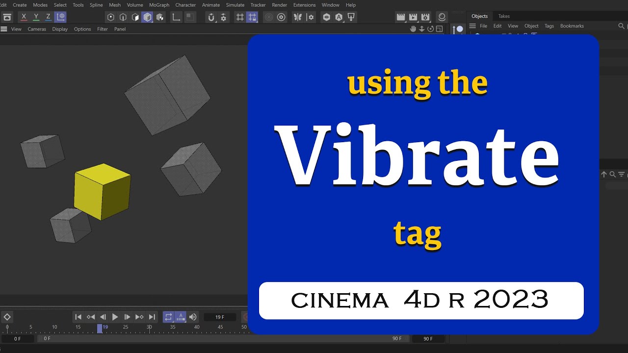 Using the Vibrate tag in cinema 4d @MaxonVFX