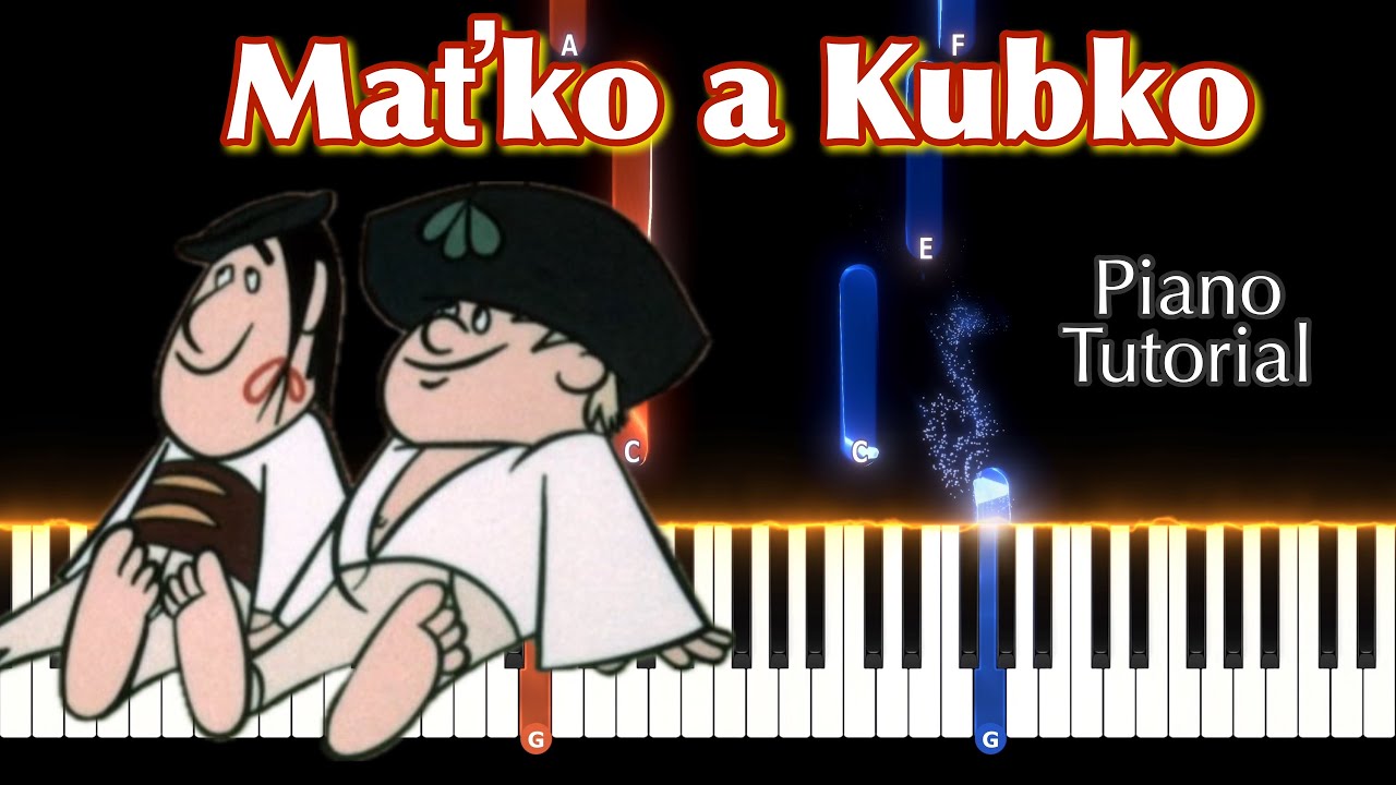Maťko a Kubko na klavíri 🎹 - zvučka TV rozprávky | Pianotutorial aj v cvičnom tempe + NOTY