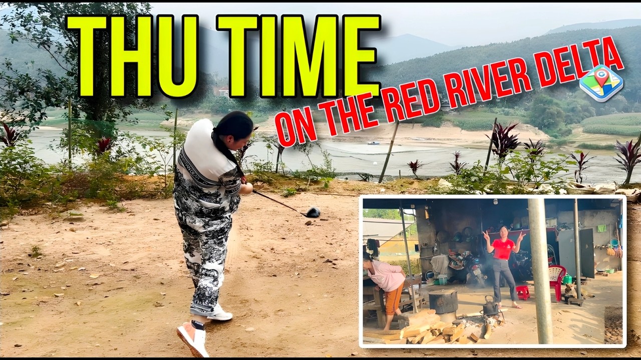 After Golfing we Visit My Home On The Red River Delta. A Long Drive Competion and TET celebrations.