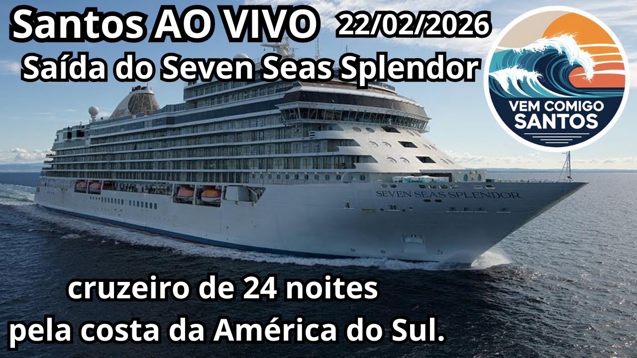 Escala de Luxo no Porto de Santos | Seven Seas Splendor Ao Vivo