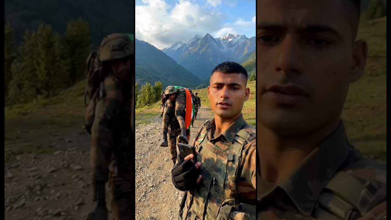 Operation ke baad Shaheed Jawan ko kandhe par lete veer 🇮🇳 | Kashmir Army Real Scene #army #viral