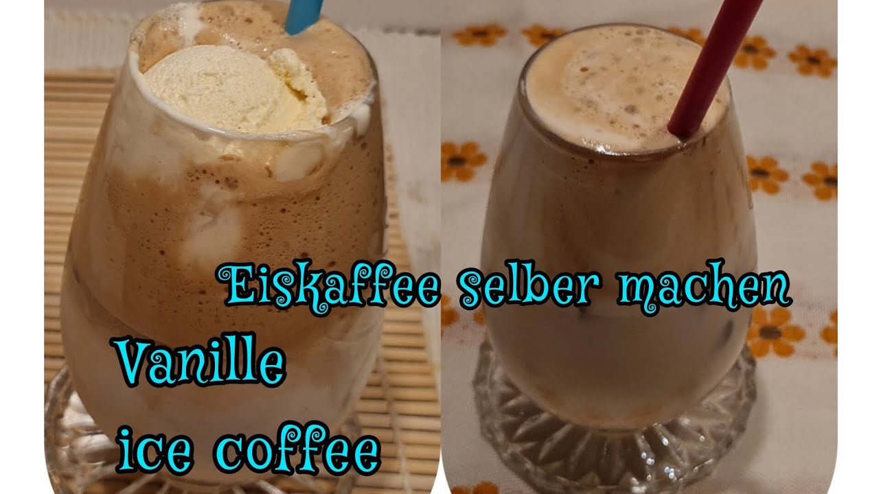 Eiskaffee/iced coffee/ice coffee with vanille icecream