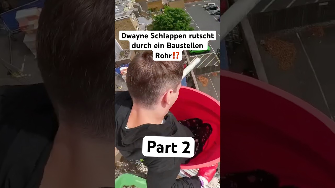 Durch ein Baustellen Rohr rutschen😳#freerunningschlappen #parkour #baustelle #rutsche #dwayne