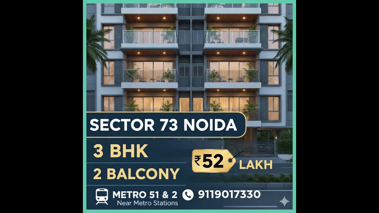 सिर्फ़ 52 लाख में 3 BHK फ़्लैट | 3 BHK Ready To Move In Noida Sec-73 | 3BHK Flat in Noida #3bhkflat