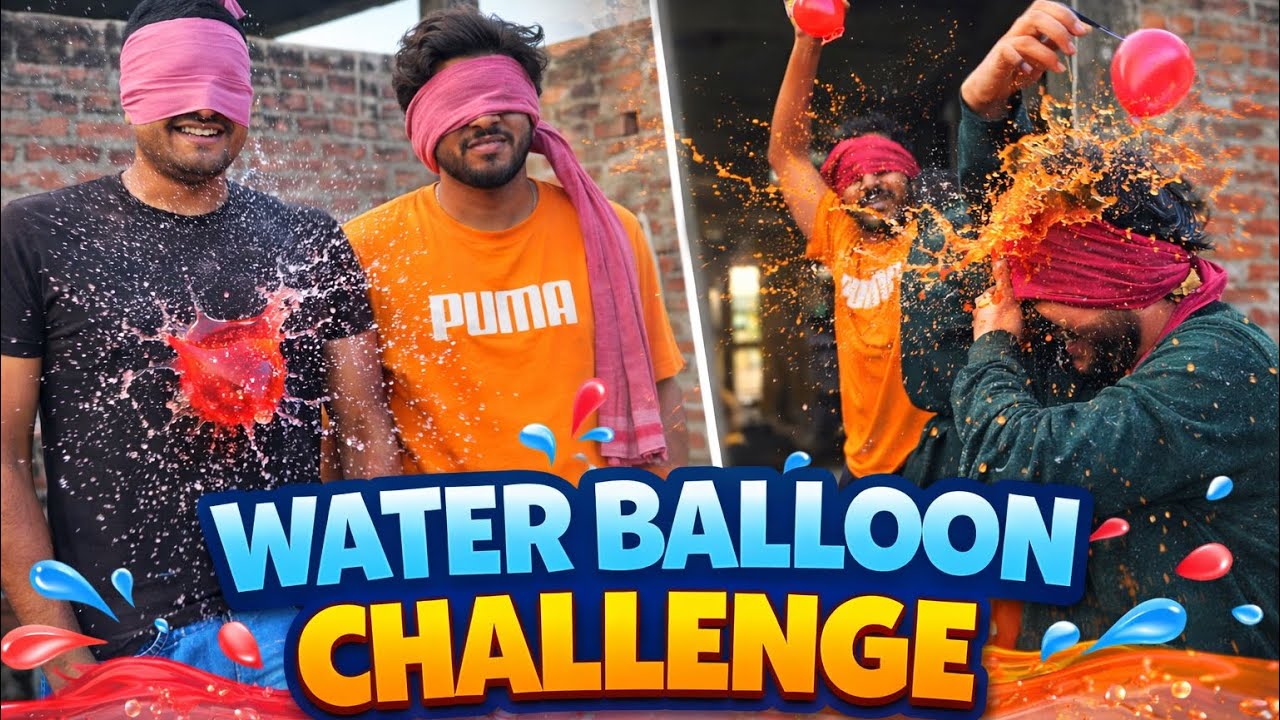 1st CHALLENGE VIDEO Water 💦 Balloon 🎈challenge 🤩 // #waterballoonchallenge 