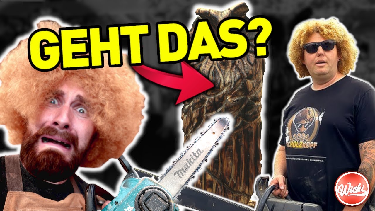 🦉SCHNITZEN wie LOCKE von @HOLZKUNSTSCHOLZOFFIZIELL NUR mit 1 VIDEO als ANLEITUNG | #chainsawcarving