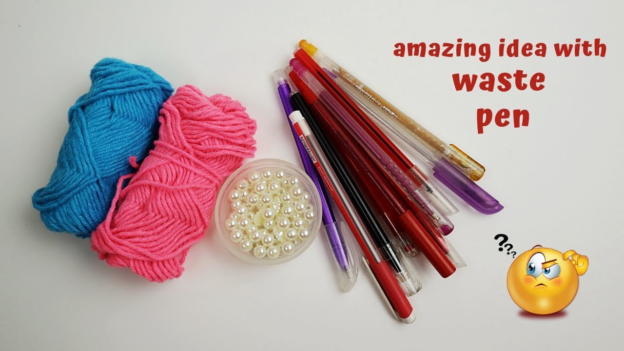 Waste Pen Craft Ideas | Wall Hanging Making With Old Pens | DIY Home Decor