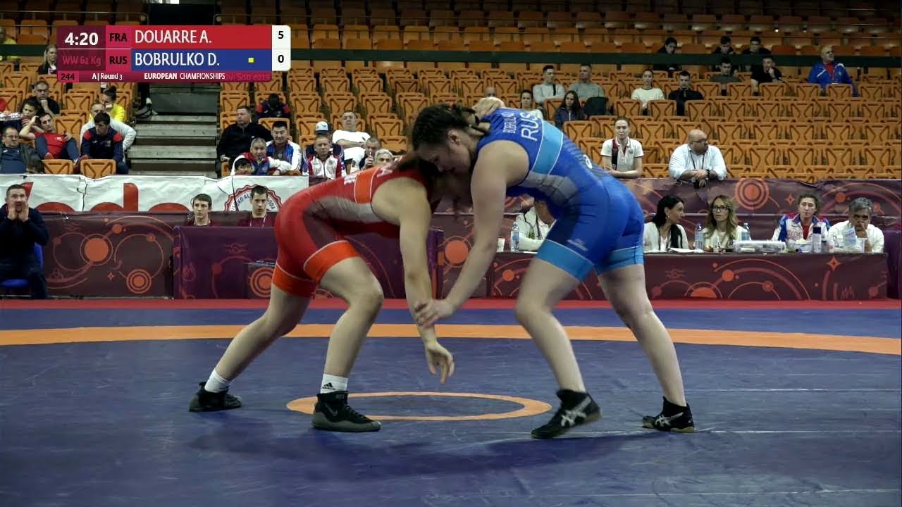 Round 3 WW - 62 kg: A. DOUARRE (FRA) v. D. BOBRULKO (RUS)