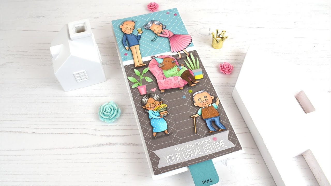 Creating an Interactive Party Card with Stamps and Die Cutting