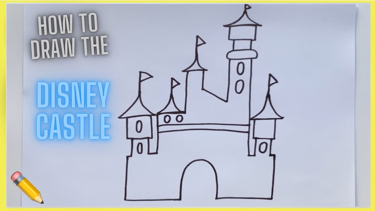 How to draw the Disney Castle 🏰✏️ Disneyland Paris