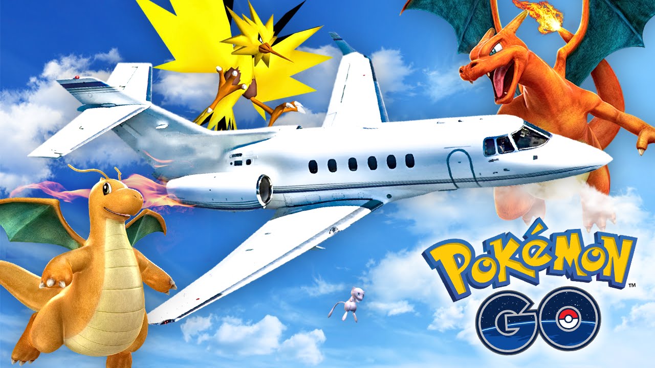 Pokemon GO - CATCHING POKEMON ON A PLANE!