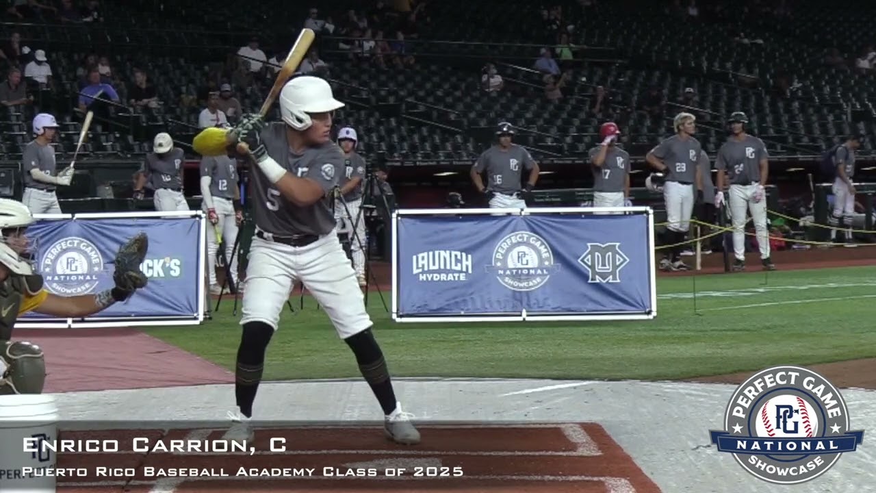 Enrico Carrion Prospect Video, C, Puerto Rico Baseball Academy Class of 2025, PG National Workout