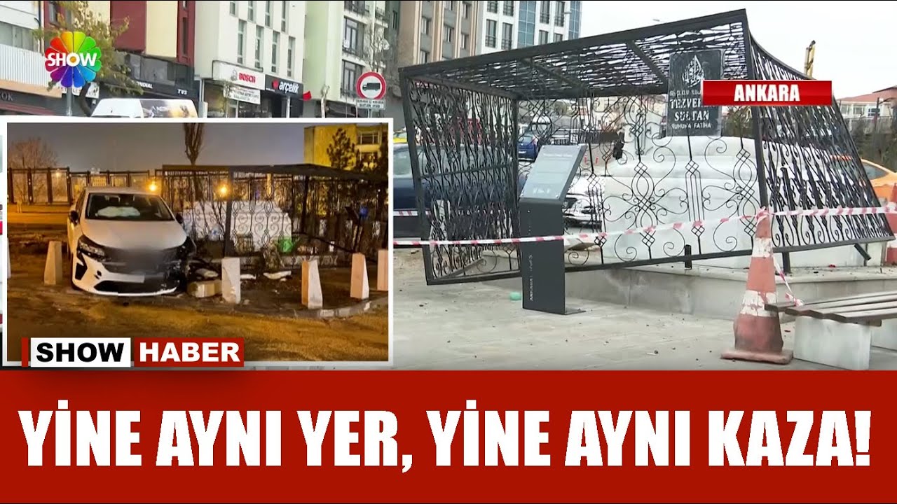 Tezveren Sultan Türbesi'ne araba çarptı!