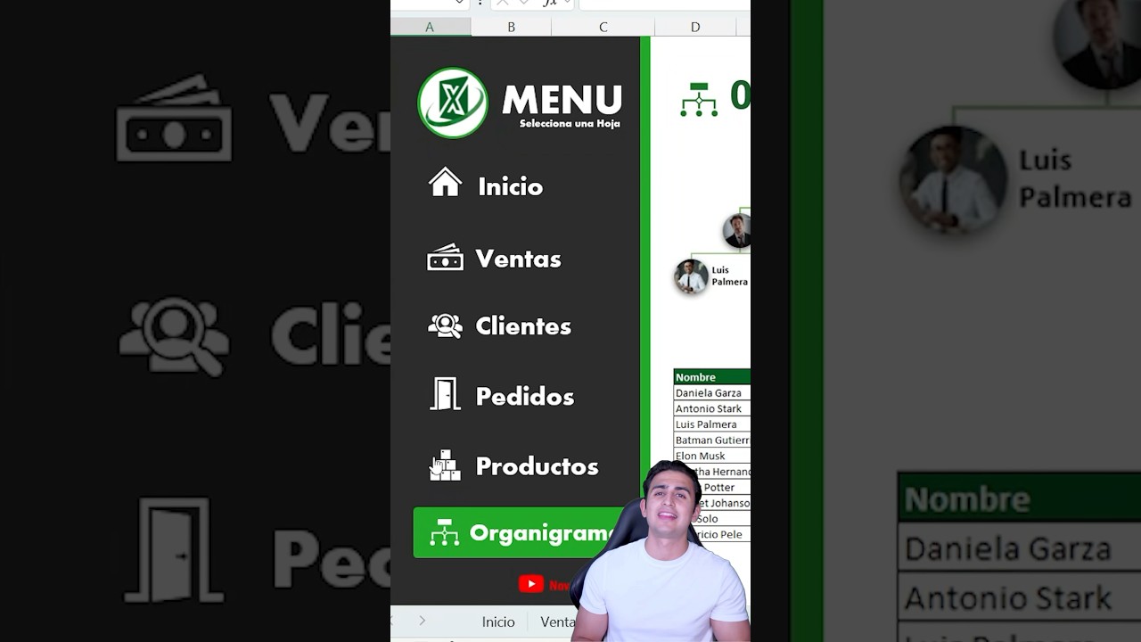 C&oacute;mo hacer un men&uacute; interactivo en #excel 😎 sin macros&hellip;..