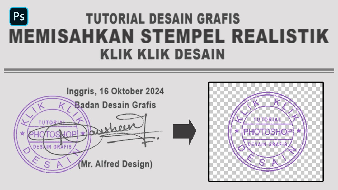 REALISTIK & SEMPURNA - CARA DETAIL MEMISAHKAN STEMPEL DARI BACKGROUND.