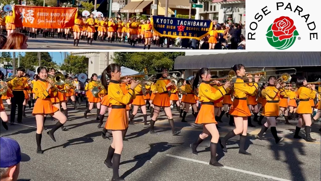 Kyoto Tachibana High School Green Band 京都橘高校吹奏楽部 - Rose Parade 2025