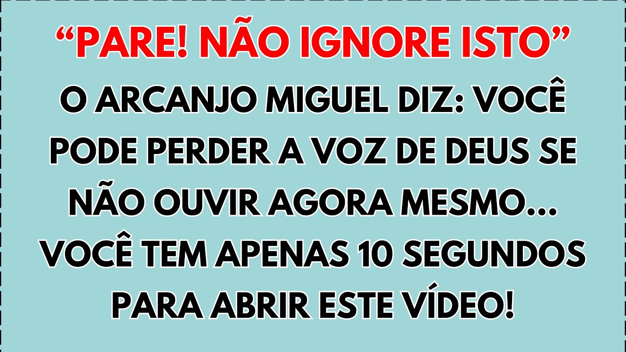 Isso é SÉRIO 😱 Arcanjo Miguel diz que se você IGNORAR, você se AFASTA de Deus—PARE JÁ...