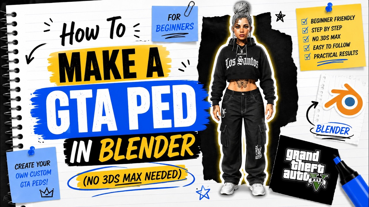 Как создать пешехода GTA в Blender (3ds Max не нужен) для начинающих #gta