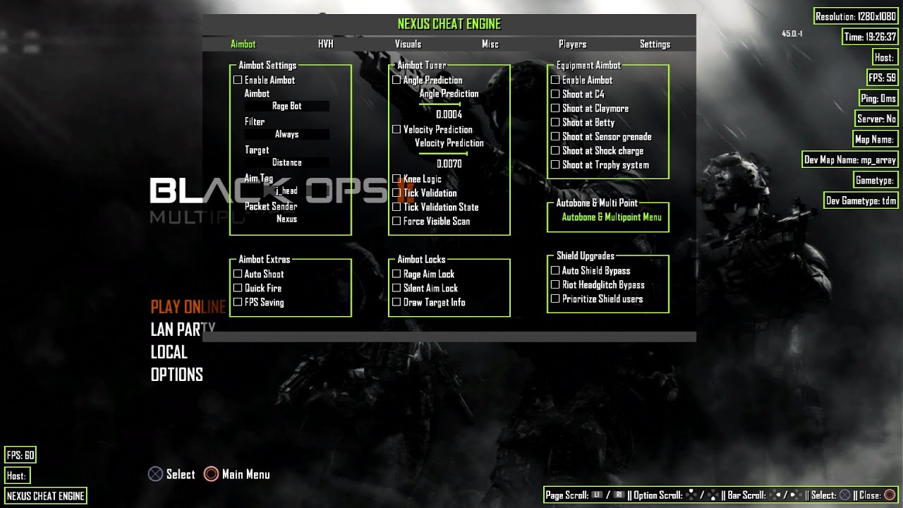 BO2 | Nexus V3.0 Private Release Edition (DEX / HEN) Non Host SPRX Menu.