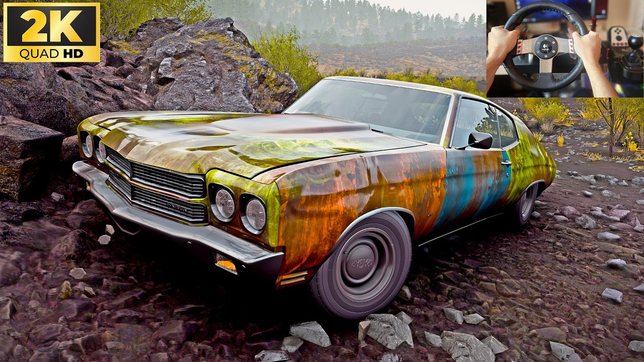 Rebuilding Chevrolet Chevelle SS 454 Super Sport - Forza Horizon 5 Steering Wheel Gameplay