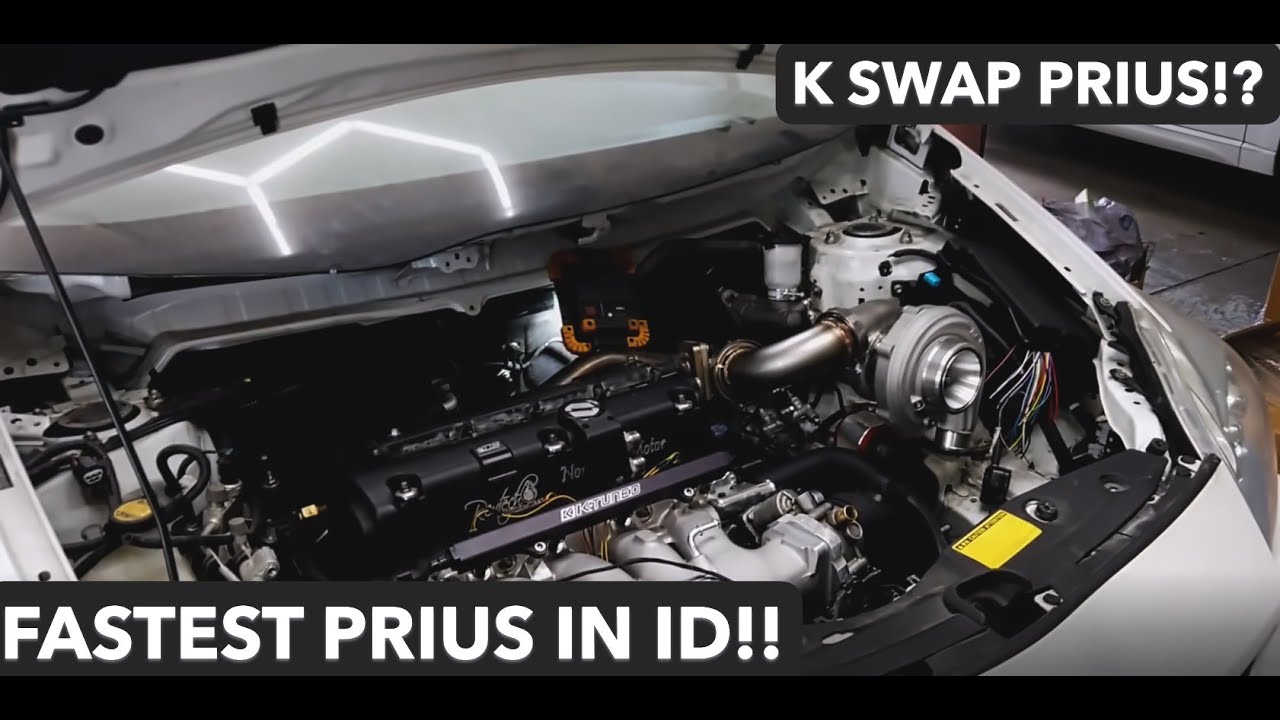 K SWAP PRIUS?! Downpipe fab & Garage Tour!