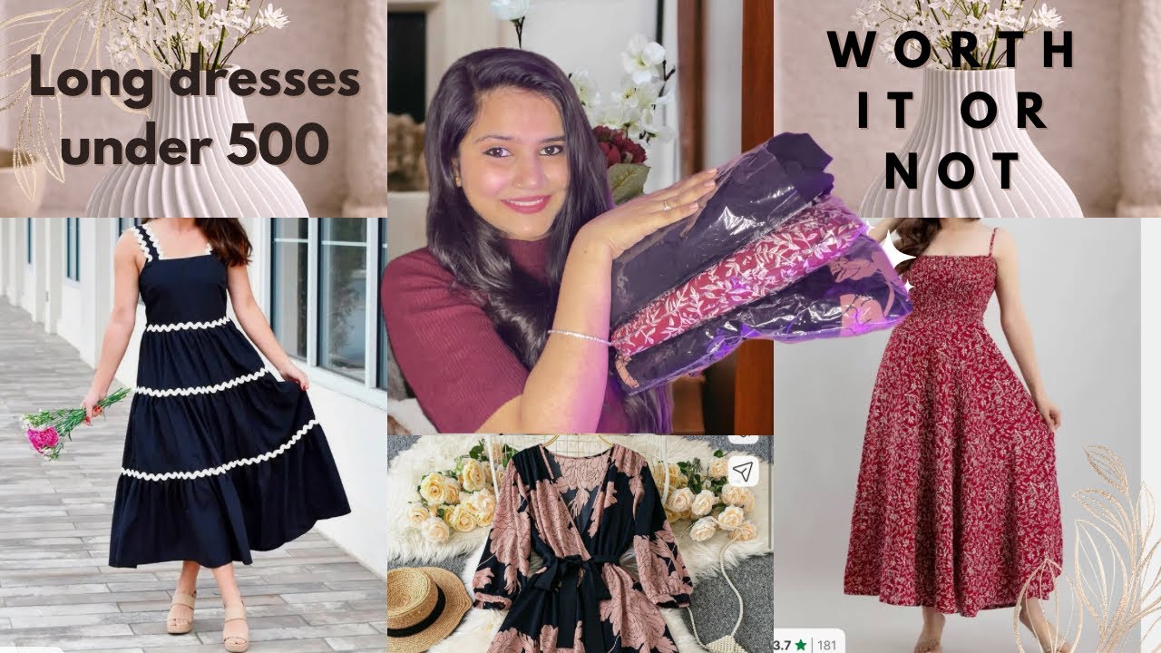 Flipkart Finds ✨ Long Dresses under ₹500 👗 So beautiful & so affordable 💁‍♀️💸❤️