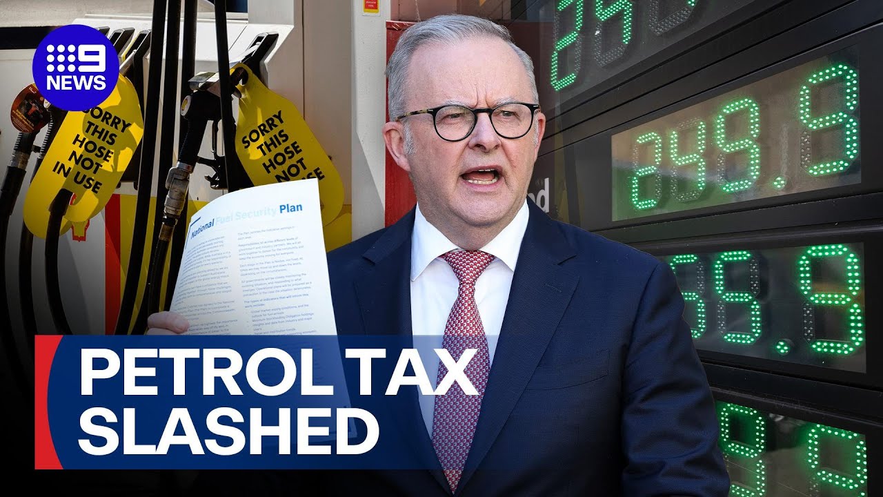 The Federal Government will slash the petrol tax in half | 9 News Australia