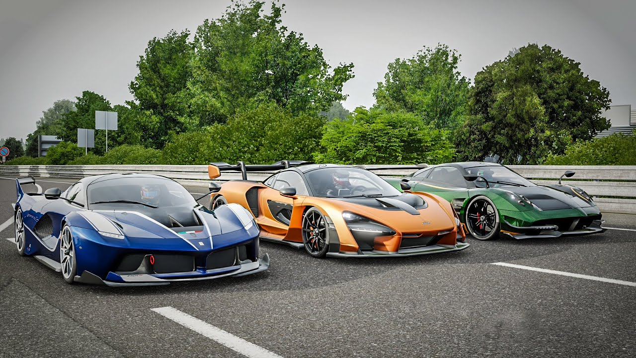 Forza 7 Drag race: Ferrari FXXK vs McLaren Senna vs Pagani Huayra BC