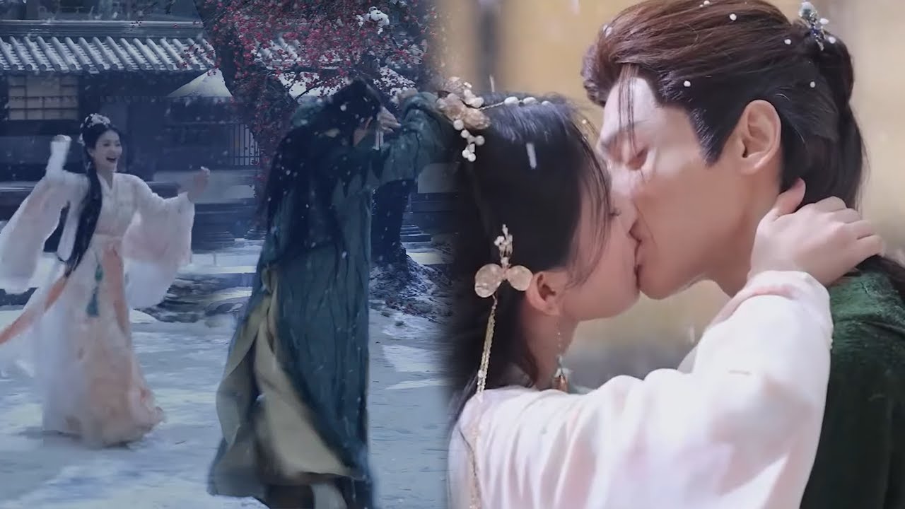 灰姑娘和魔神雪地打鬧調情，並且主動吻了魔神，魔神的心徹底淪陷了【长月烬明 Till The End of The Moon】