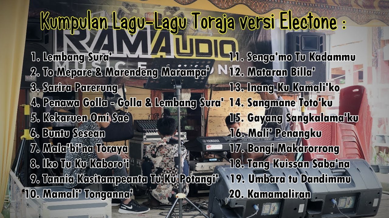 Kumpulan Lagu Lagu Toraja versi Electone.