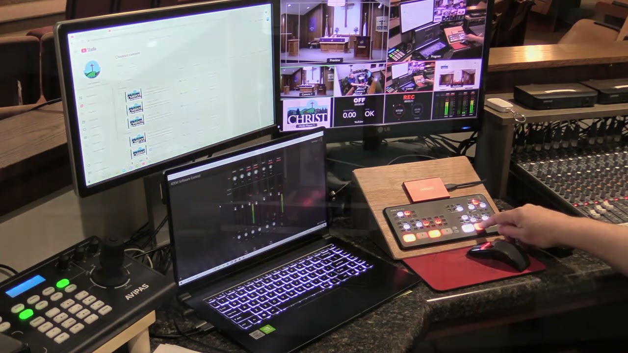 Church Livestream using ATEM Mini Pro and AVIPAS PTZ HDMI cameras