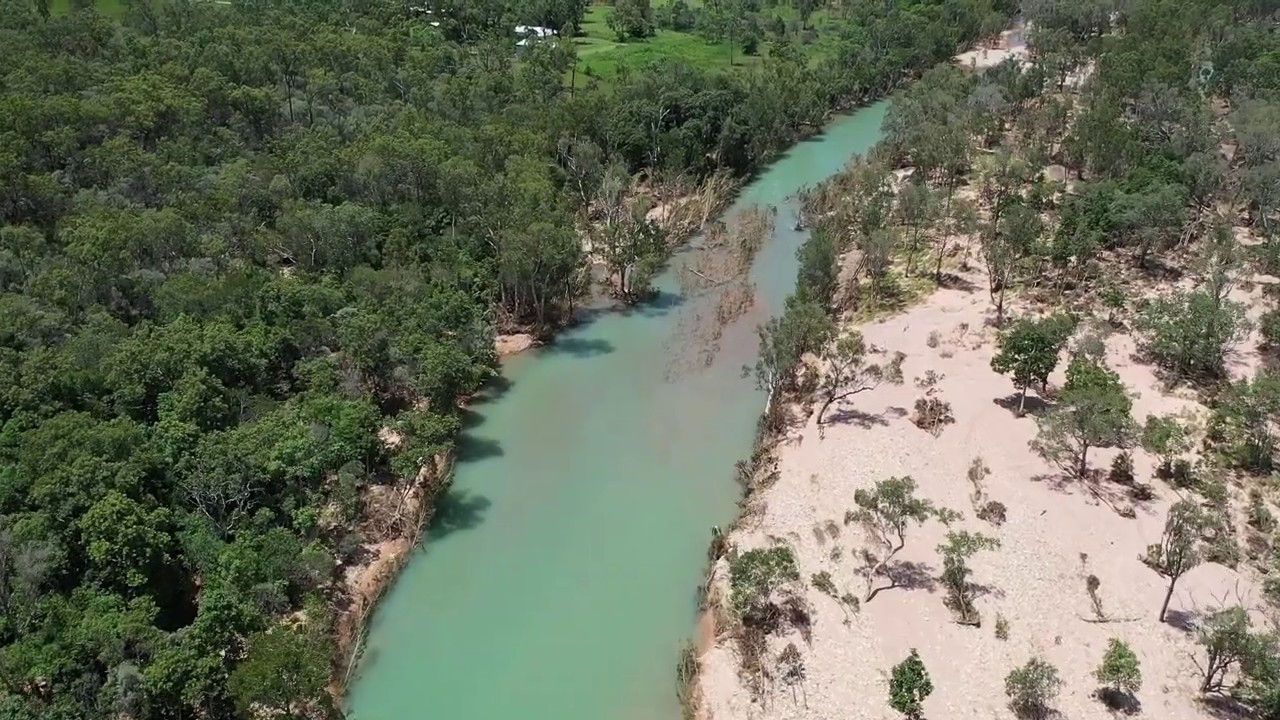 Bluewater Creek flying downstream after the 2019 Floods, Townsville (10/02/2019)