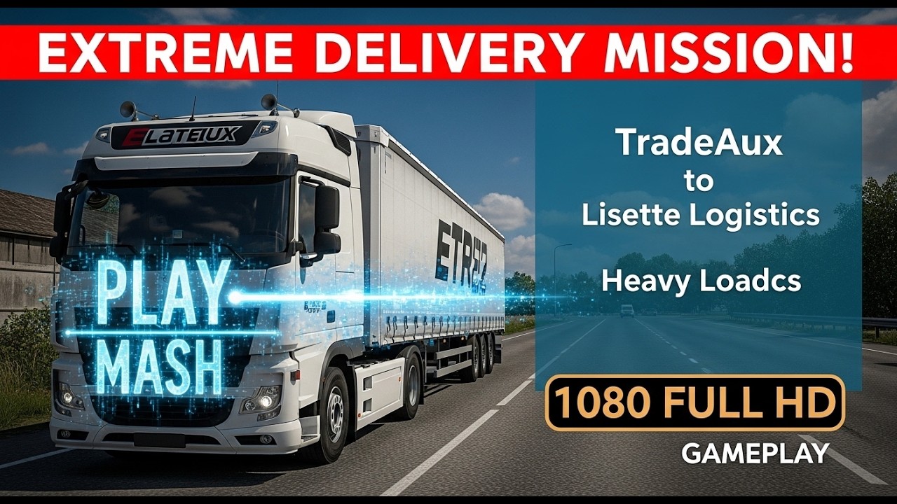 Extreme Delivery Mission! TradeAux to Lisette Logistics || ETS2 Heavy Load || 1080 FULL HD GAMEPLAY