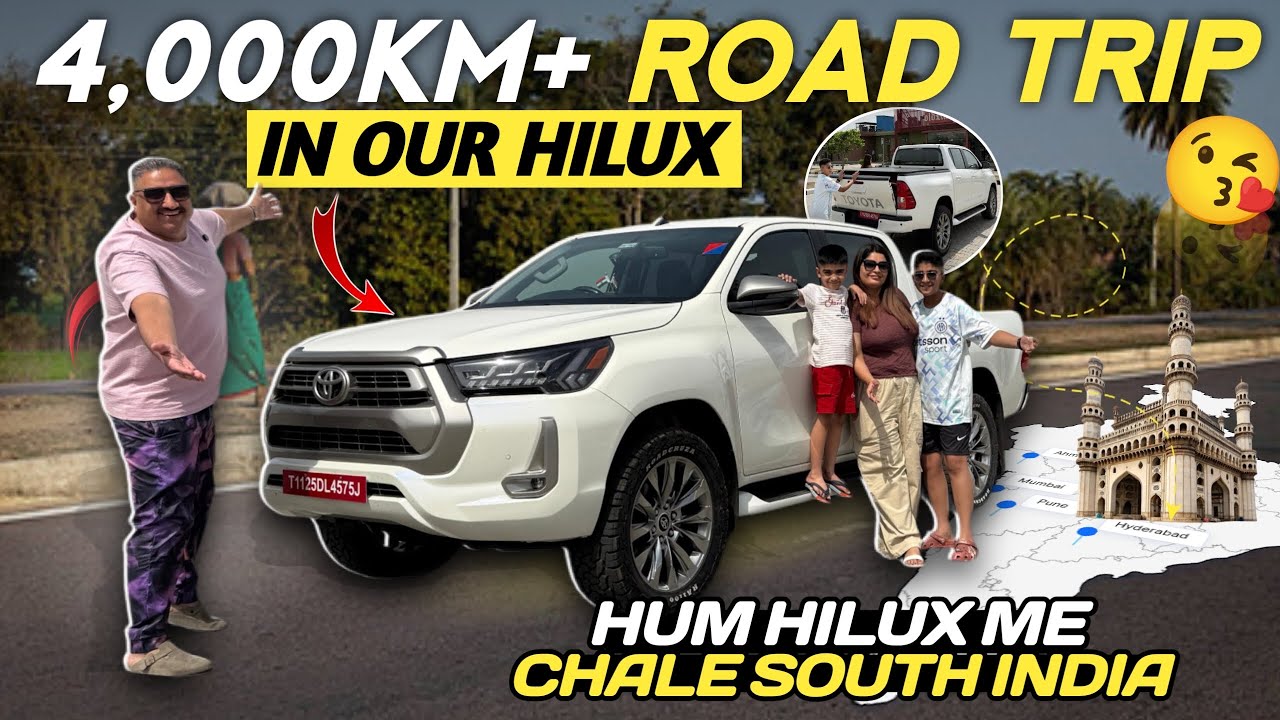 Toyota Hilux 4000km+South India Road Trip | First day Gurgaon to Indore #toyota #roadtrip #family 